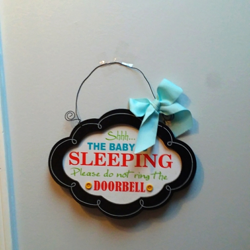 FREE W/purchase Of Child Item Baby Sleeping Sign
